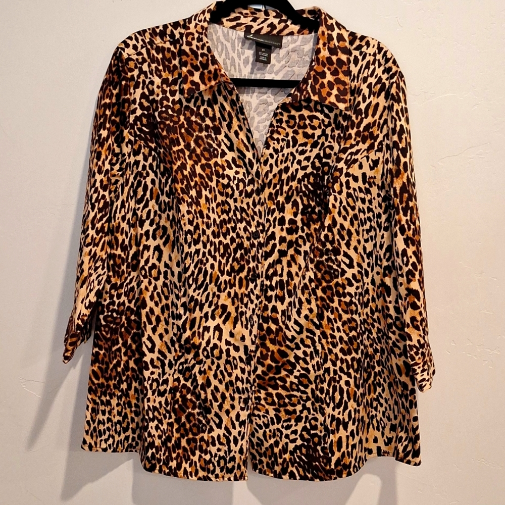 Lane Bryant Leopard Print Top Size 22